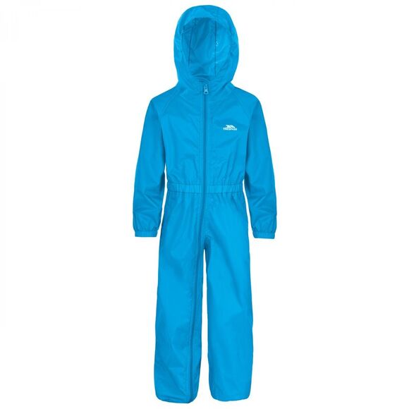 Trespass Childrens/Kids Button Rain Suit / Blue